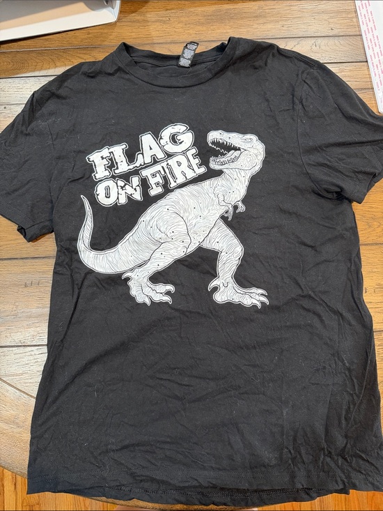District Other - District Black T-Shirt with White Dinosaur Graphic